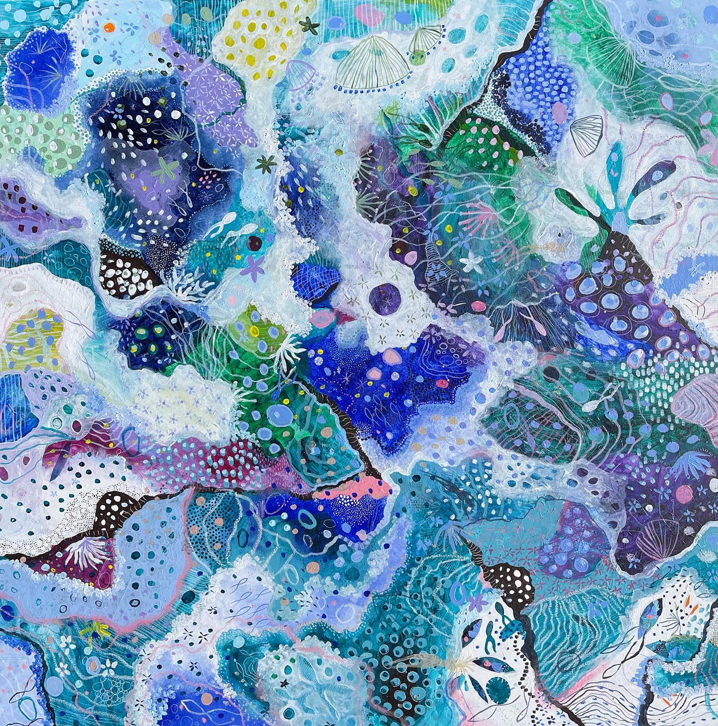 "Mermaids singing" 105x105cm