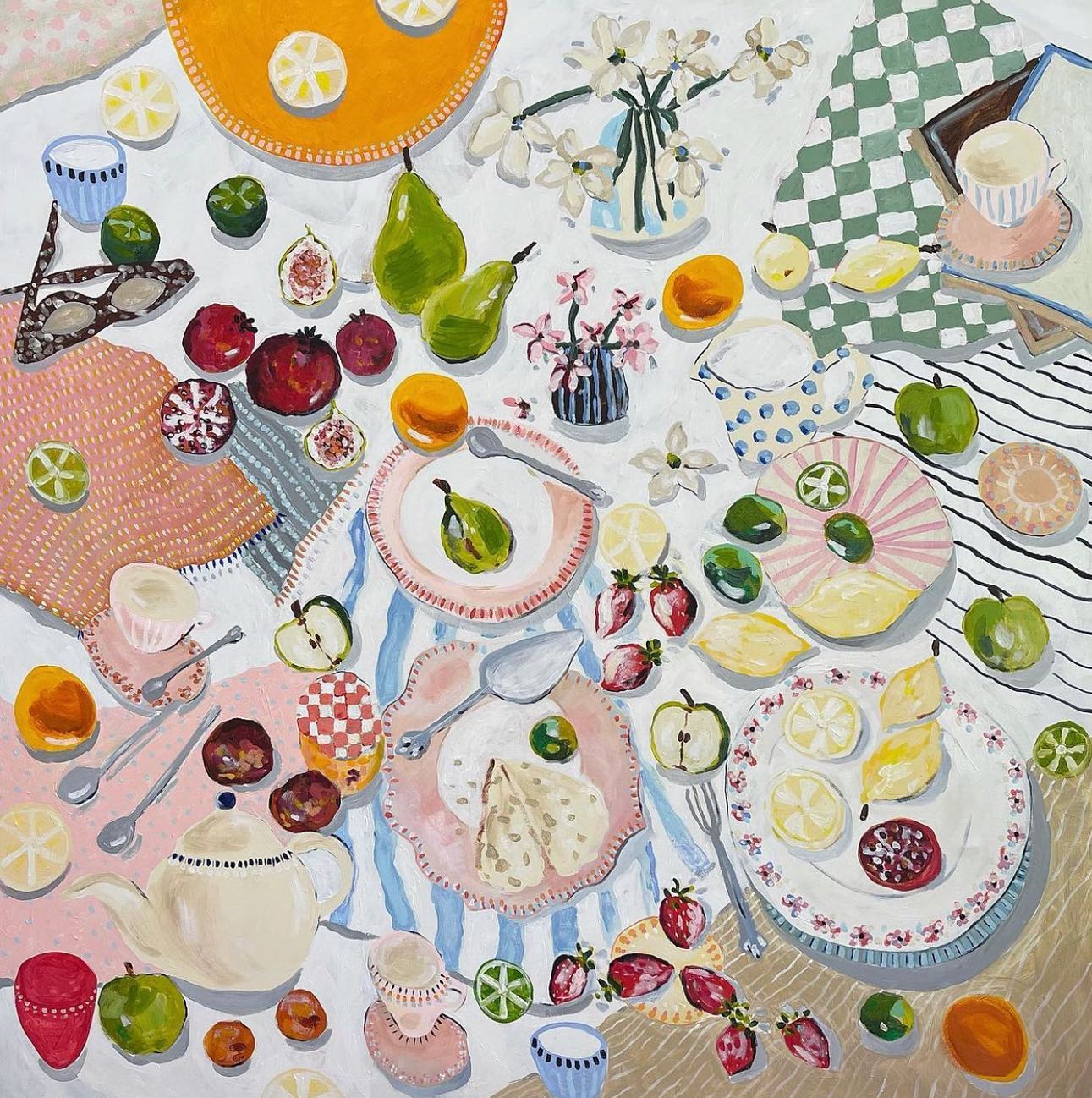 THE PICNIC. ABSTRACT CONTEMPORARY STILL LIFE ART