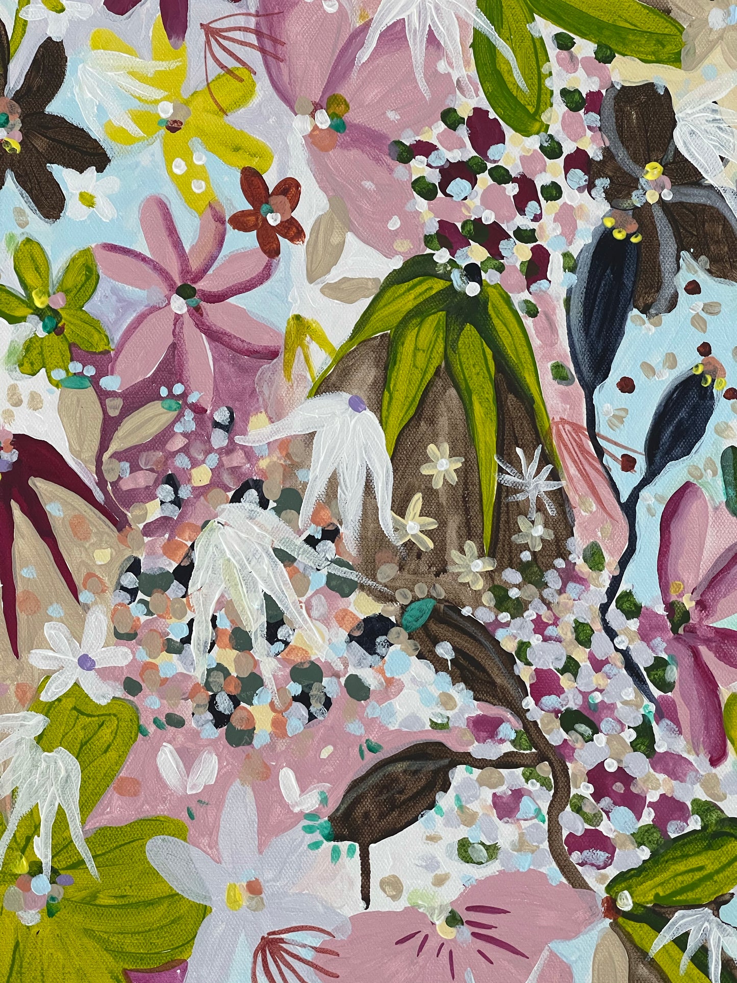 “Monday in the garden bed” 60x60cm