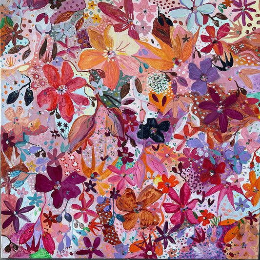new painting 76x76cm framed in Tas oak