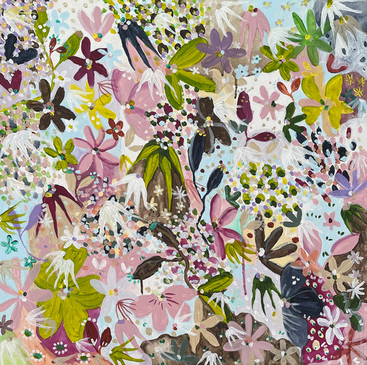 “Monday in the garden bed” 60x60cm