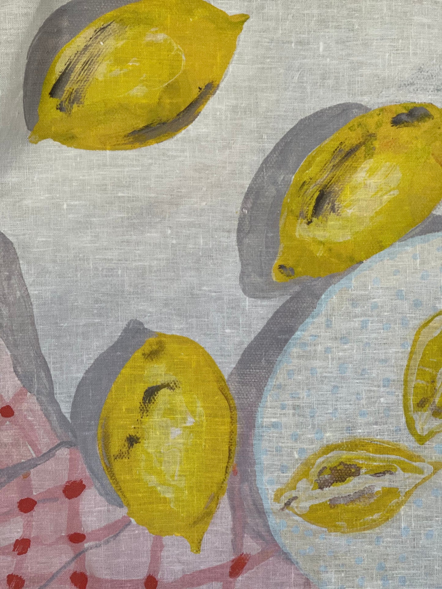 “ Lemons” 100% Linen tea towel